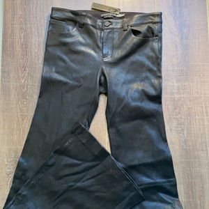Alice + Olivia flare leather pants